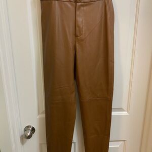 Zara Women’s  Tan Leather Dress Pants